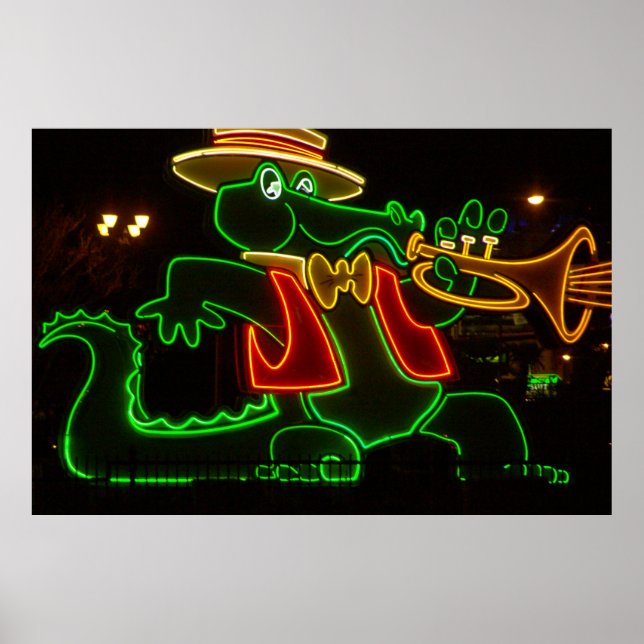 Neon Alligator Poster (Vorne)
