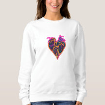 Neon Anatomic Heart Hoodie | Botanisch-künstlerisc