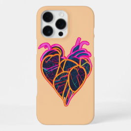 Neon Anatomic Heart Hoodie | Botanisch-künstlerisc iPhone 16 Pro Max Hülle