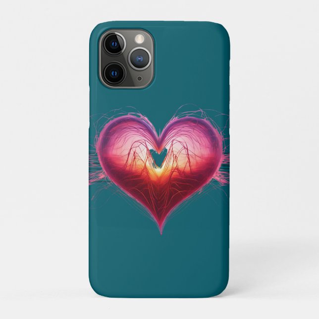 Neon Anatomisches Herz iPhone / iPad-Hülle Case-Mate iPhone Hülle (Rückseite)