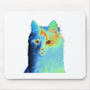 Neon Angora Cat Mousepad