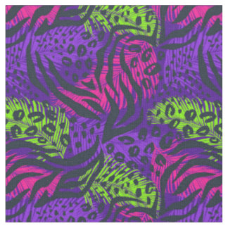Neon Animal Print Stoff