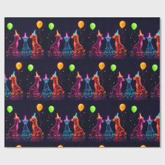 Neon Animal Themed Wrap Geschenkpapier