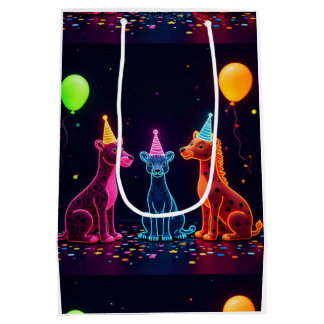 Neon Animal Themed Wrap Mittlere Geschenktüte