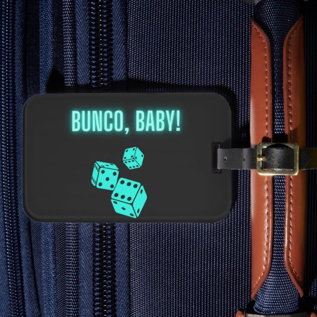 Neon Aqua Bunco Baby Gepäckanhänger (Vorderseite Insitu 4)