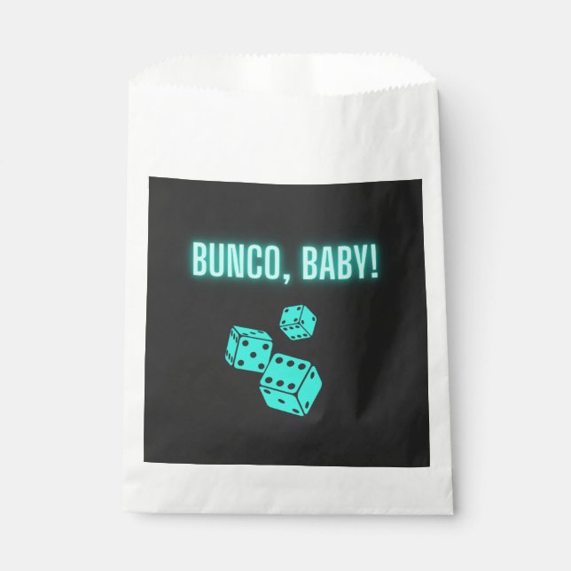 Neon Aqua Bunco Baby Geschenktütchen (Vorderseite)