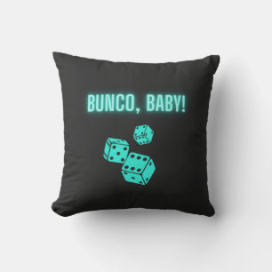 Neon Aqua Bunco Baby Kissen