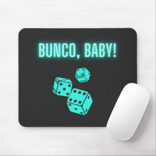 Neon Aqua Bunco Baby Mousepad