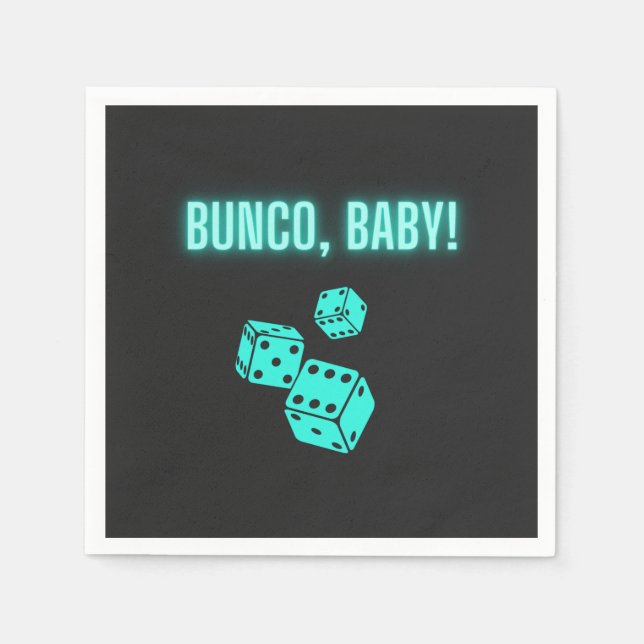 Neon Aqua Bunco Baby Serviette (Vorderseite)