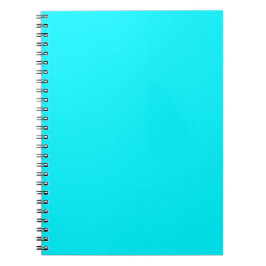 Neon Aqua Einfarbig Minimalistisch Notizblock