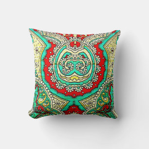 Neon arabesque Ornament: 80er Stil. Kissen