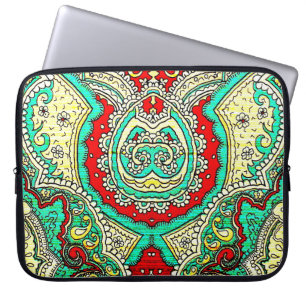 Neon arabesque Ornament: 80er Stil. Laptopschutzhülle