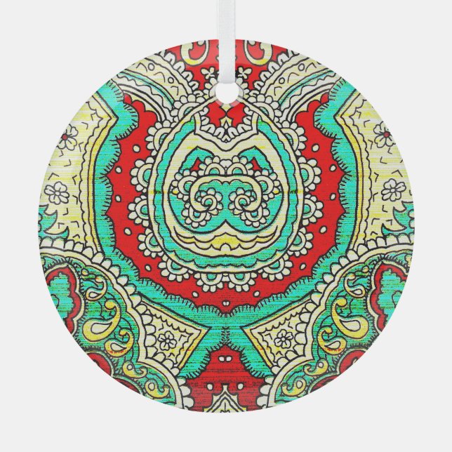 Neon arabesque Ornament: 80er Stil. Ornament Aus Glas (Vorderseite)