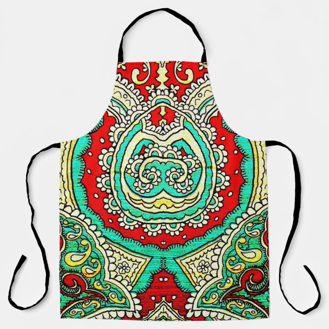 Neon arabesque Ornament: 80er Stil. Schürze (Vorderseite)