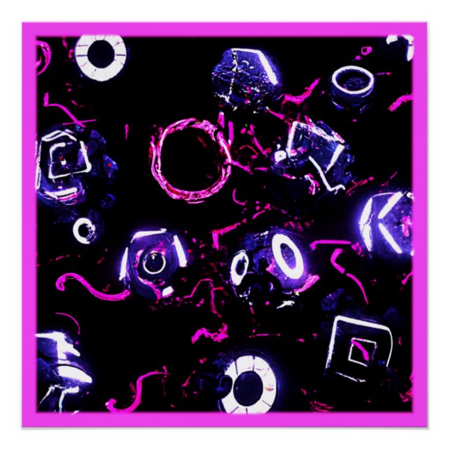 Neon Art Design. Jetzt kaufen Poster (Vorderseite)