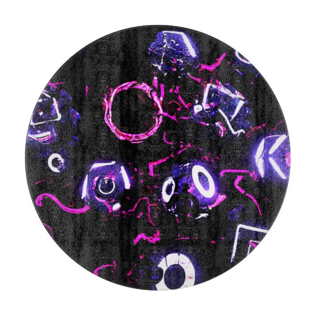 Neon Art Design. Jetzt kaufen Schneidebrett (Vorderseite)