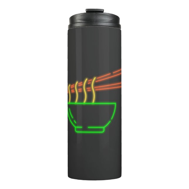 Neon Asian Noodle Bowl Thermosbecher (Vorderseite)