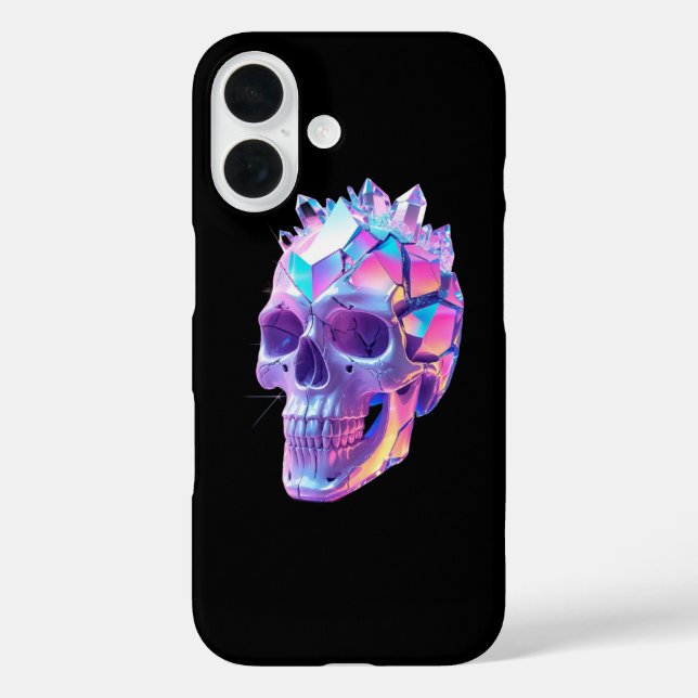 Neon-Atom-Schädel Case-Mate iPhone Hülle (Rückseite)