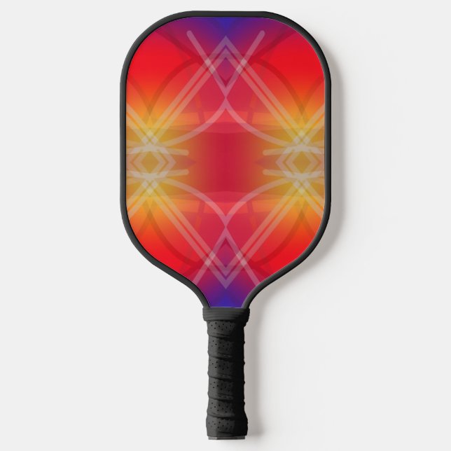 Neon Attractions Layered Abstract Design Pickleball Schläger (Vorderseite)