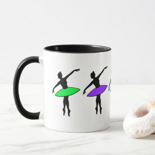 Neon Ballerinas Ballet Pointe Tanzlehrer Tutu Tasse
