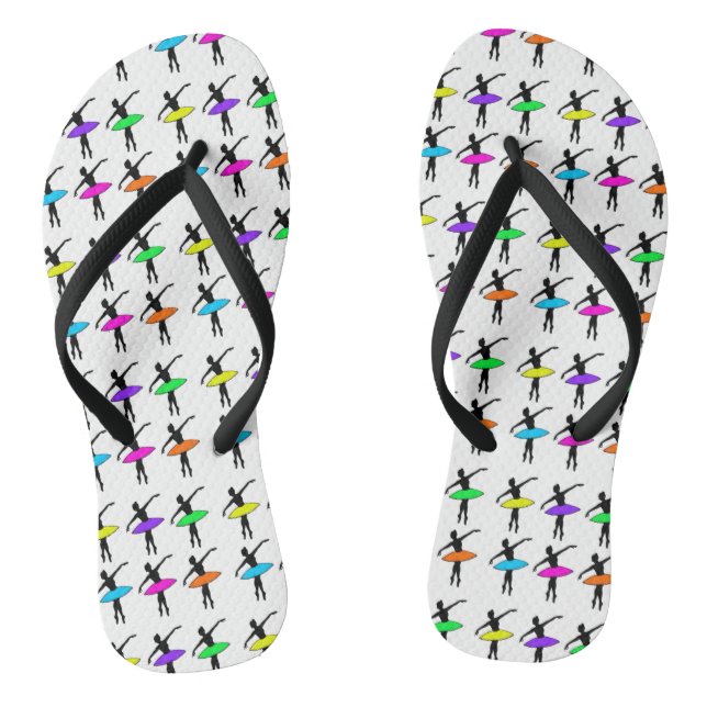 Neon Ballerinas Ballet Tanzlehrer Tänzerin Geschen Flip Flops (Fußbett)