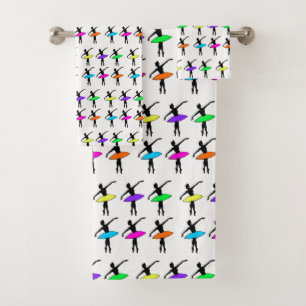 Neon Ballerinas Ballett Tutu Tanzlehrer Pointe Badhandtuch Set