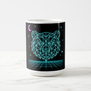 Neon-Bär Synthwave - Retro-Waldtier Kaffeetasse