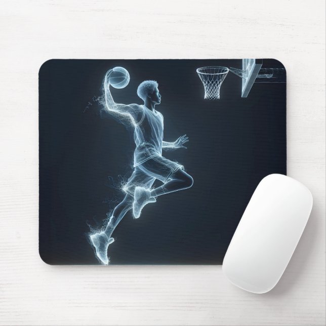 Neon Basketball Player Mousepad (Mit Mouse)