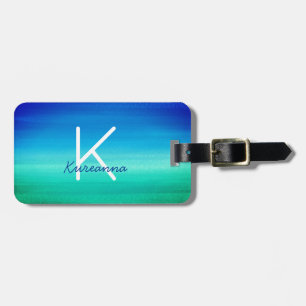 Neon Beachy Blue Green Gepäckanhänger