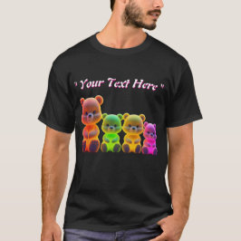 Neon Bear Family Digitale Kunst T-Shirt