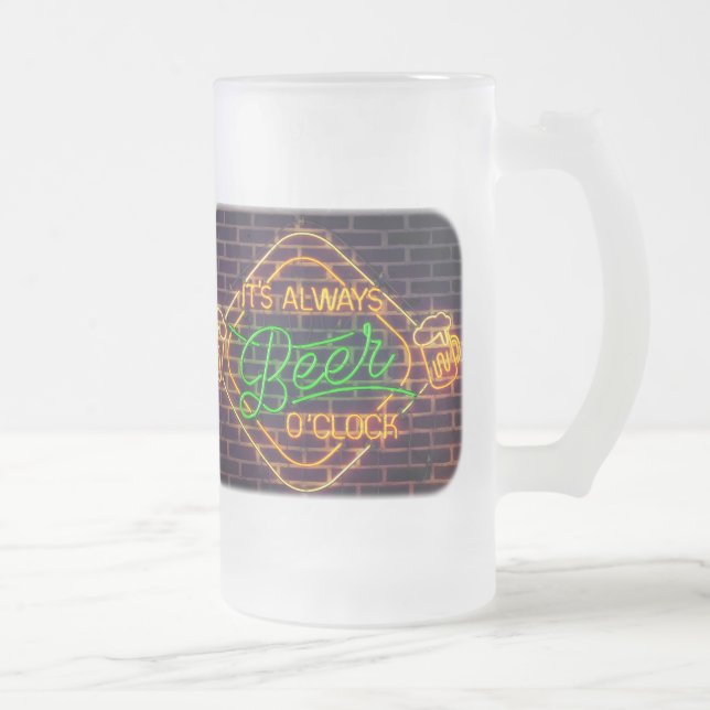 Neon Beer Sign Mattierter Bier Tasse Cup (Rechts)