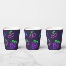 Neon-Beerenmuster-Party-Papierbecher Pappbecher