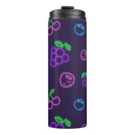 Neon-Beerenmuster-Wärmetumbler Thermosbecher