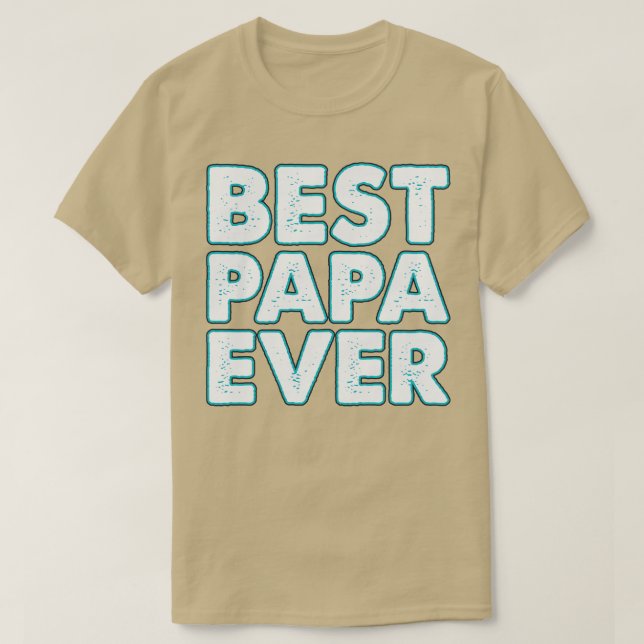 Neon Best Papa Ever T-Shirt (Design vorne)