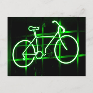 Neon Bicycle Postkarte