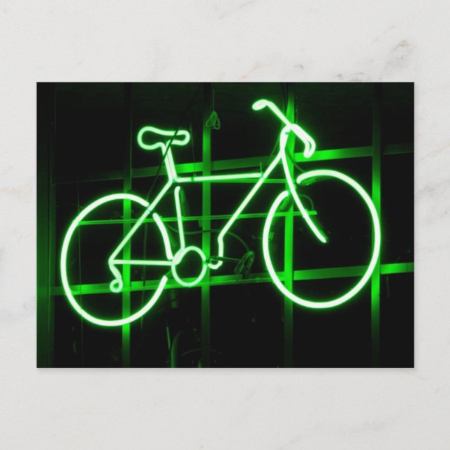 Neon Bicycle Postkarte (Vorderseite)
