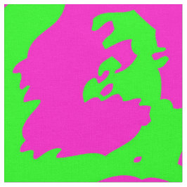 Neon Big Cat Print Stoff