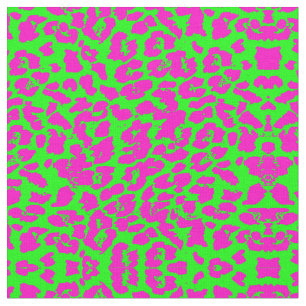 Neon Big Cat Print Stoff