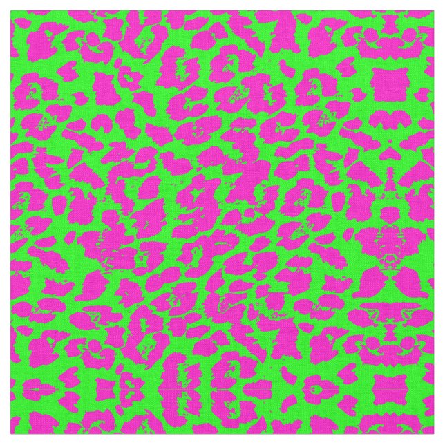 Neon Big Cat Print Stoff (Nahaufnahme)