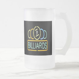 Neon Billiard Pool Signieren Mattierter Beer Tasse