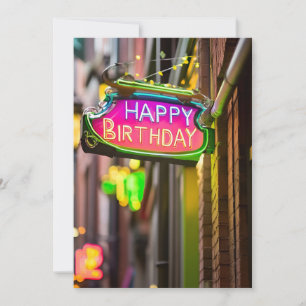 Neon Birthday Sign Geburtstagsparty Einladung