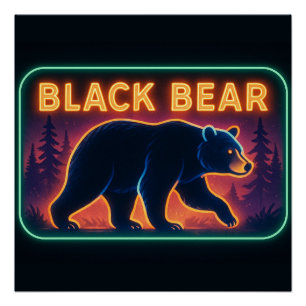 Neon Black Bar Poster