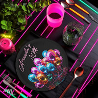 Neon Blacklight Mylar Balloons Geburtstag