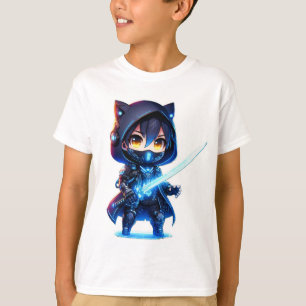Neon Blade - Chibi Cyber Ninja T-Shirt