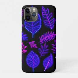 Neon-Blätter in rosa und Lila Farben Case-Mate iPhone Hülle