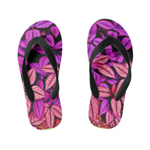 Neon Blätter Wonders Kinderbadesandalen