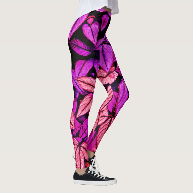 Neon Blätter Wonders Leggings (Rechts)