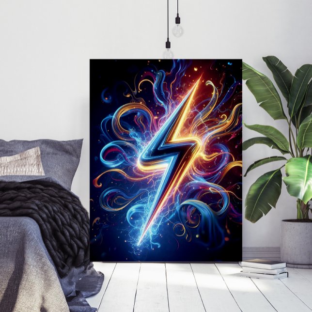 Neon-Blitz-Wandkunstposter Poster (Von Creator hochgeladen)