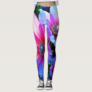 Neon Bloom Blume Magic Glow Design Leggings