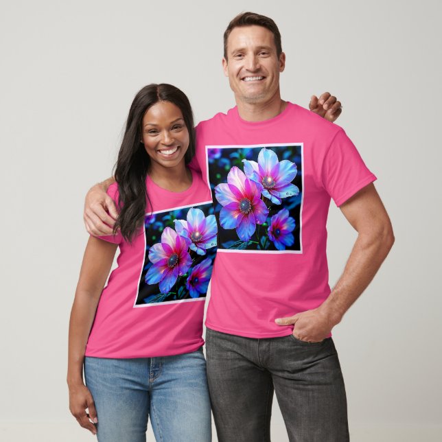 Neon Bloom Blume Magic Glow Design T-Shirt (Unisex)